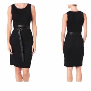 Jones New York Rib Knit sleeveless dress Black Small